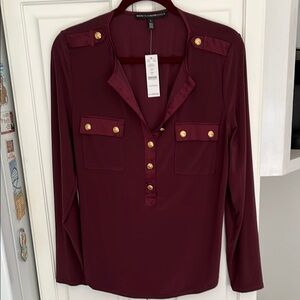 WHBM long Sleeve Knit Shirt-Large NWT